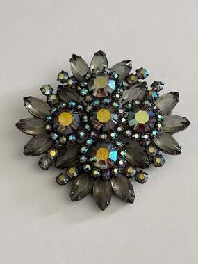 Vintage Juliana Rhinestone Brooch AB Crystals